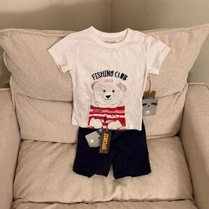 Adorable baby boy shorts set